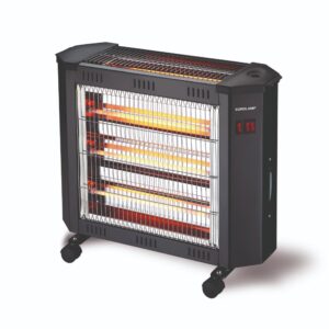 QUARTZ HEATER 2400W BLACK WITH FAN & HUMIDIFIER