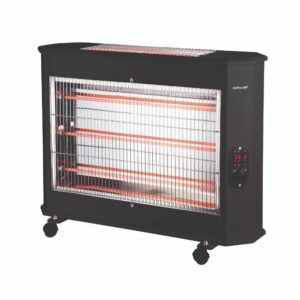 QUARTZ HEATER 2800W BLACK 2FACE WITH THERMOSTAT